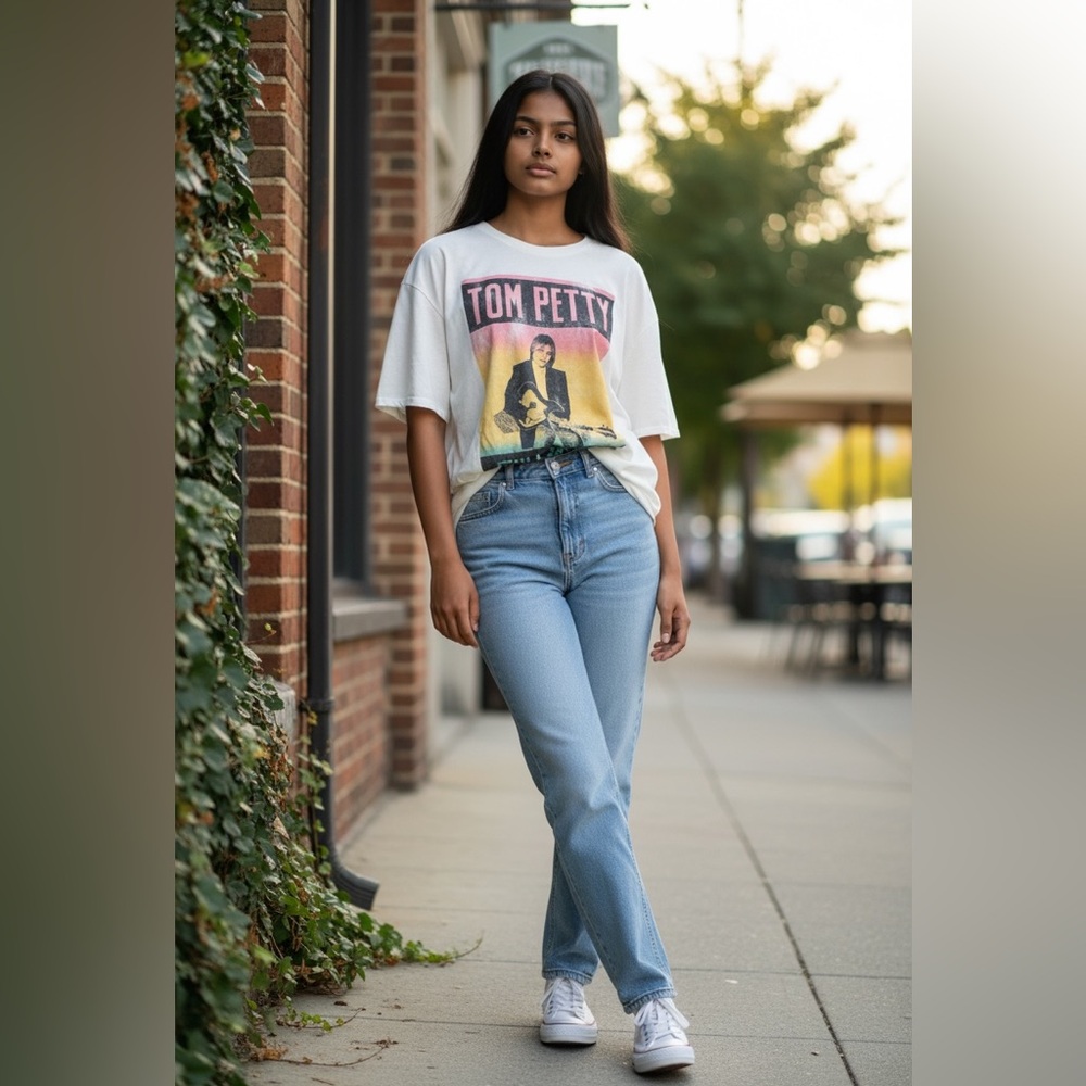 Tom Petty Full Moon Fever Graphic Tee Women’s XL 16-18 White NWT